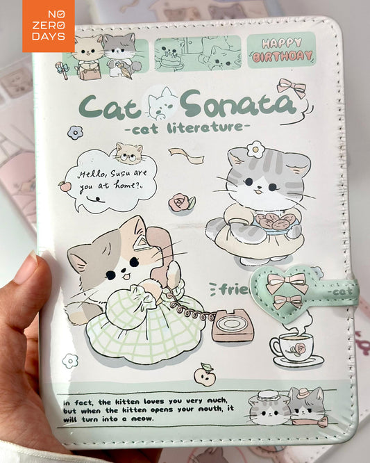 نوت بوك جلد A5 - أشكال قطط