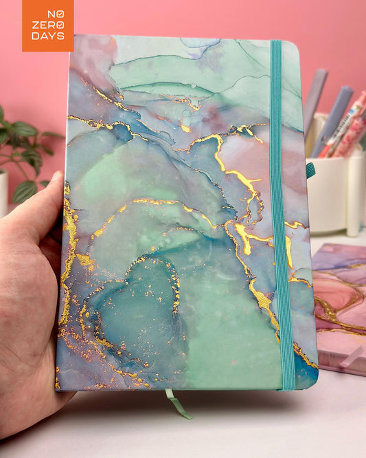 نوت بوك A5 بتصميم رخامي - بأستيك