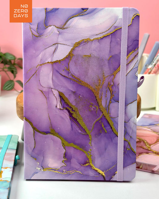 نوت بوك A5 بتصميم رخامي - بأستيك