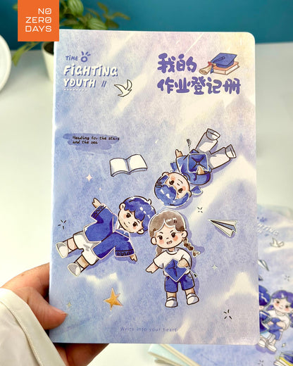 نوت بوك A5 مسطر بتصميمات كرتون ياباني