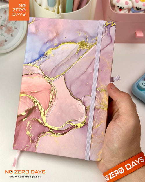 نوت بوك A5 بتصميم رخامي - بأستيك