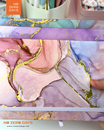 نوت بوك A5 بتصميم رخامي - بأستيك