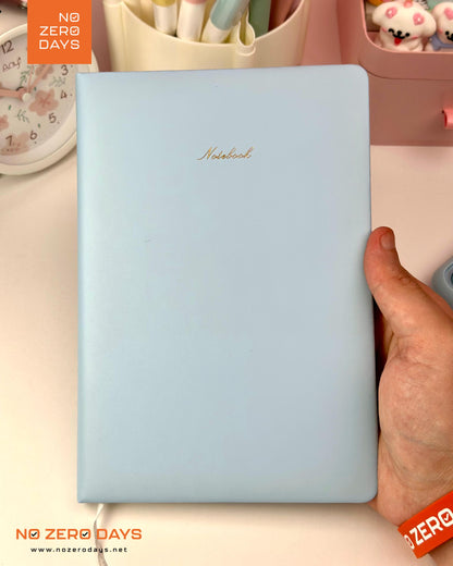 نوت بوك A5 غلاف جلد ناعم - ألوان باستيل