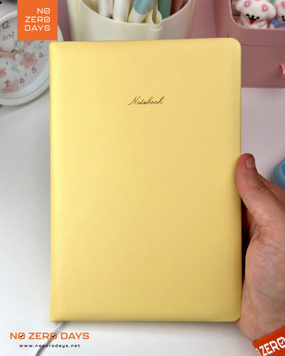 نوت بوك A5 غلاف جلد ناعم - ألوان باستيل