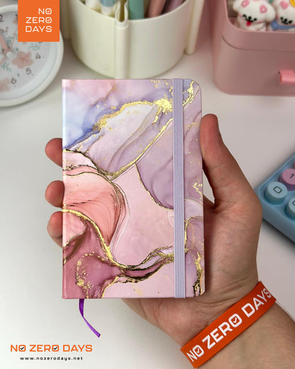 نوت بوك A6 بتصميم رخامي - بأستيك