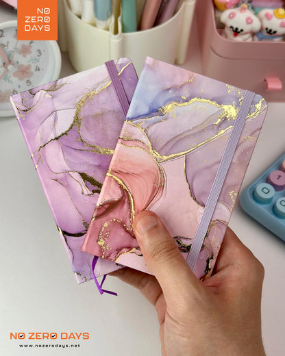 نوت بوك A6 بتصميم رخامي - بأستيك