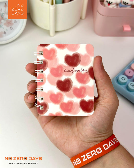 ميني نوت بوك سلك - أشكال قلوب