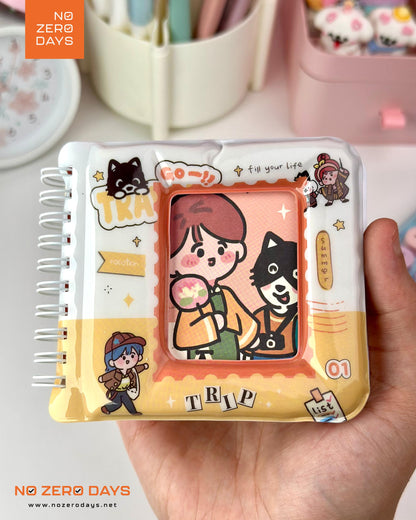 نوت بوك سلك غلاف مجسم بارز - شخصيات كرتونية