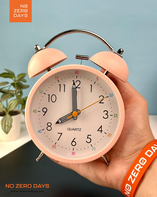 منبه معدني عقارب قلم - بينك