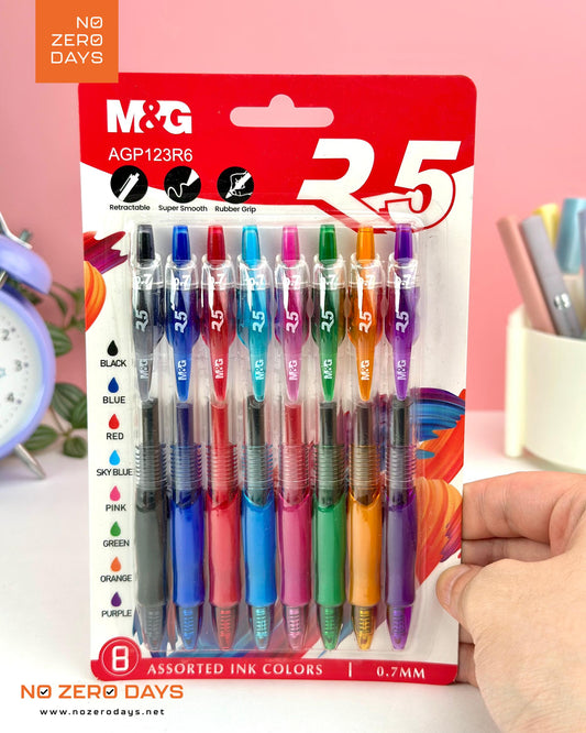 طقم ٨ أقلام جاف M&G (٨ ألوان)