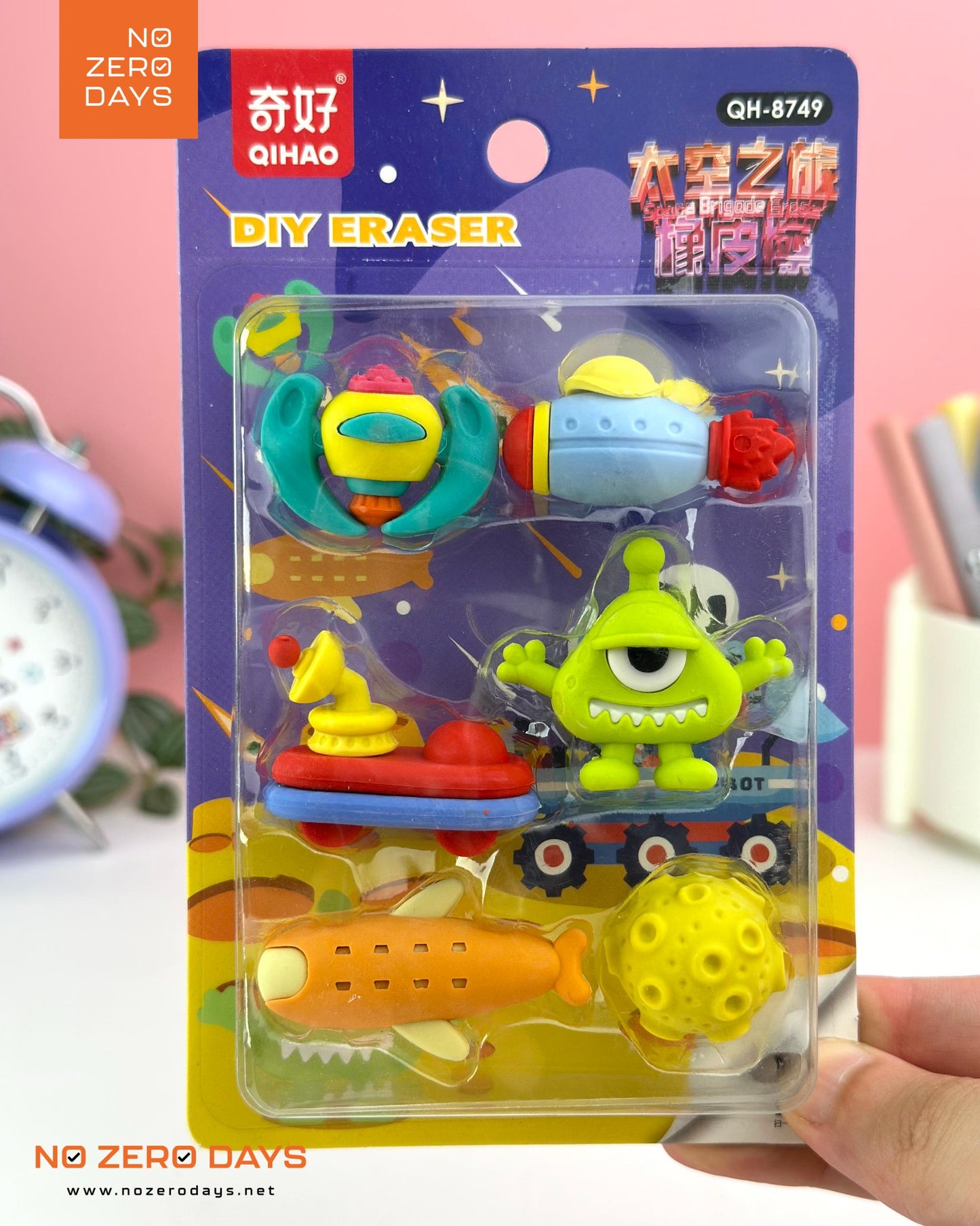 مجموعة محايات مجسمة ٦ قطع - أشكال فضاء