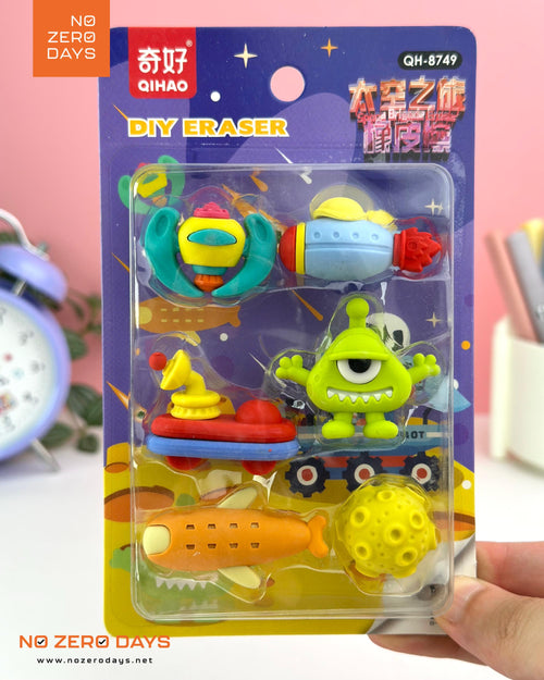 مجموعة محايات مجسمة ٦ قطع - أشكال فضاء