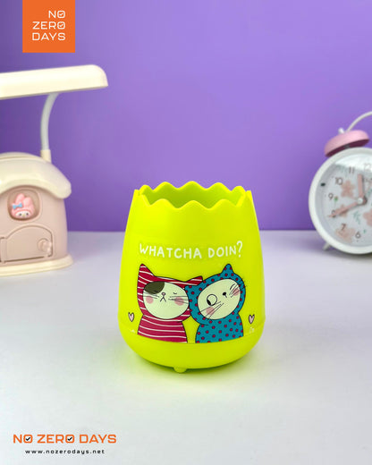 كوب أقلام للمكتب So many Cats - أخضر