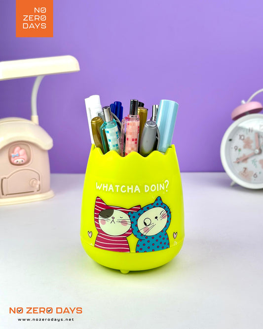 كوب أقلام للمكتب So many Cats - أخضر