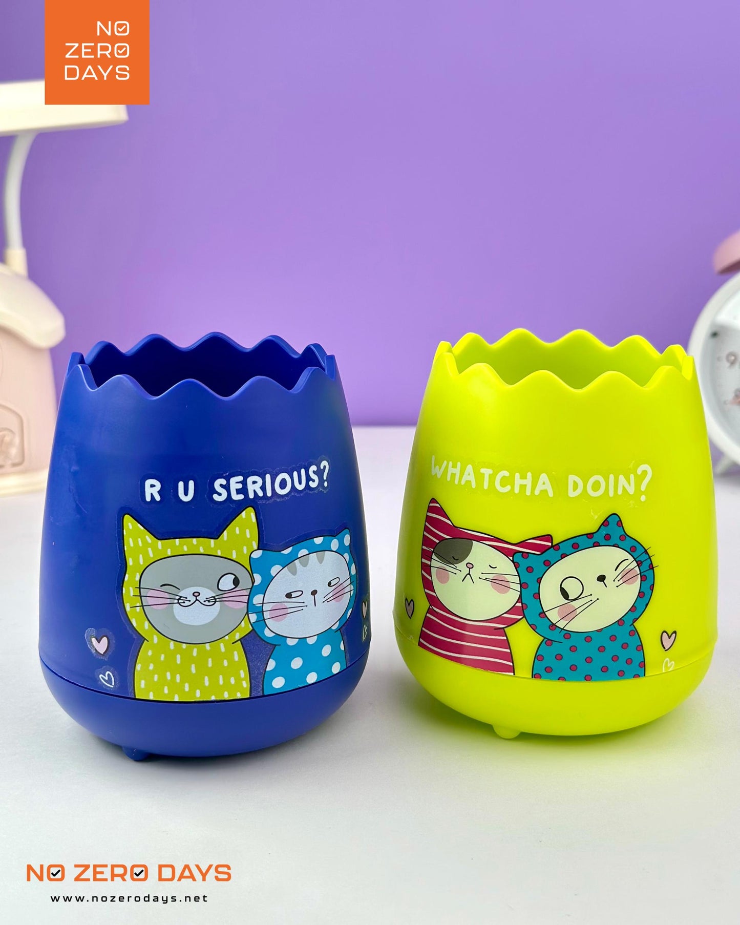 كوب أقلام للمكتب So many Cats - أزرق