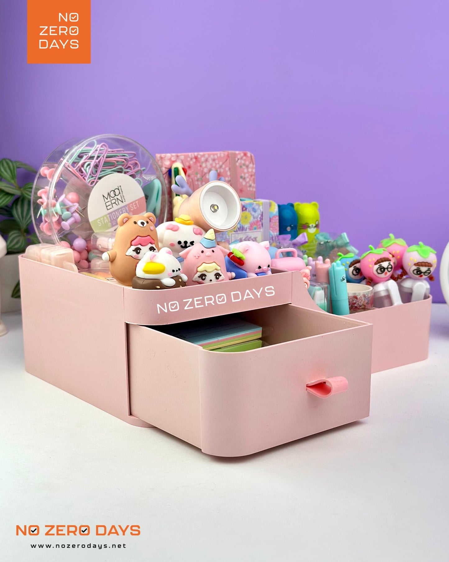 منظم أدوات مع درج - بينك