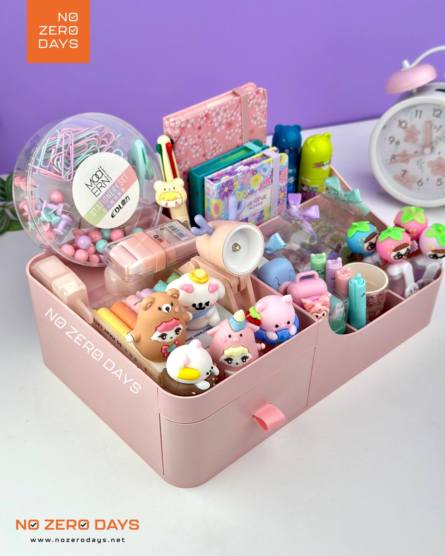 منظم أدوات مع درج - بينك