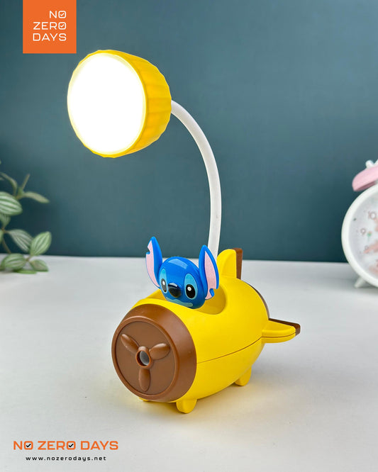 أباجورة ليد شحن شكل ستيتش - أصفر