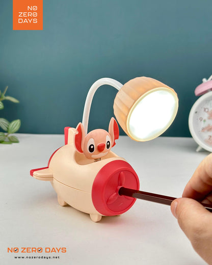 أباجورة ليد شحن شكل ستيتش - أحمر