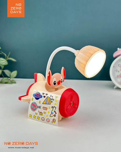 أباجورة ليد شحن شكل ستيتش - أحمر