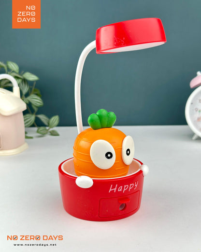 أباجورة ليد شحن شكل جزرة - أحمر