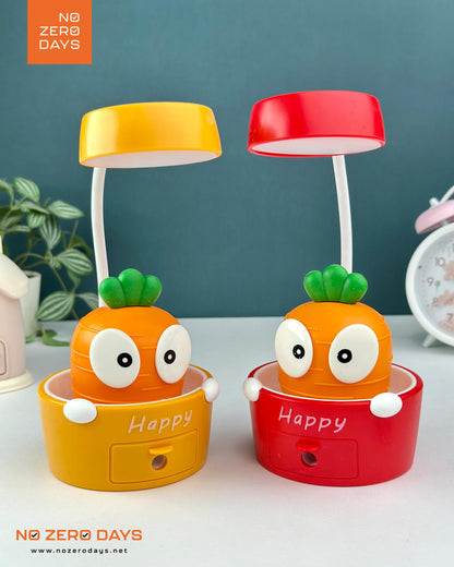 أباجورة ليد شحن شكل جزرة - أحمر