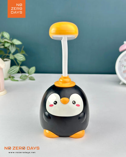 أباجورة ليد شحن شكل بطريق - أسود