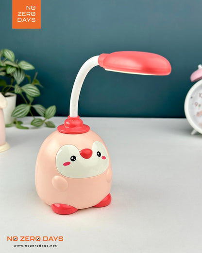 أباجورة ليد شحن شكل بطريق - أحمر