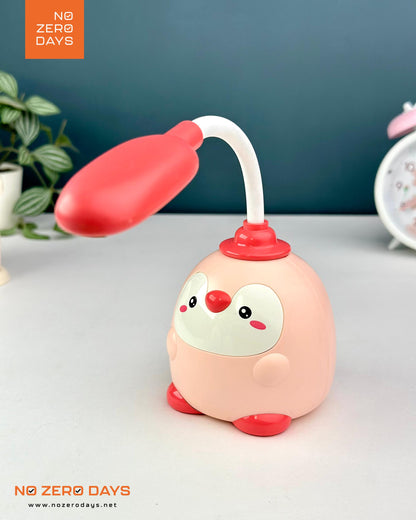 أباجورة ليد شحن شكل بطريق - أحمر