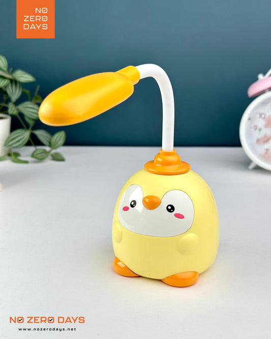 أباجورة ليد شحن شكل بطريق - أصفر