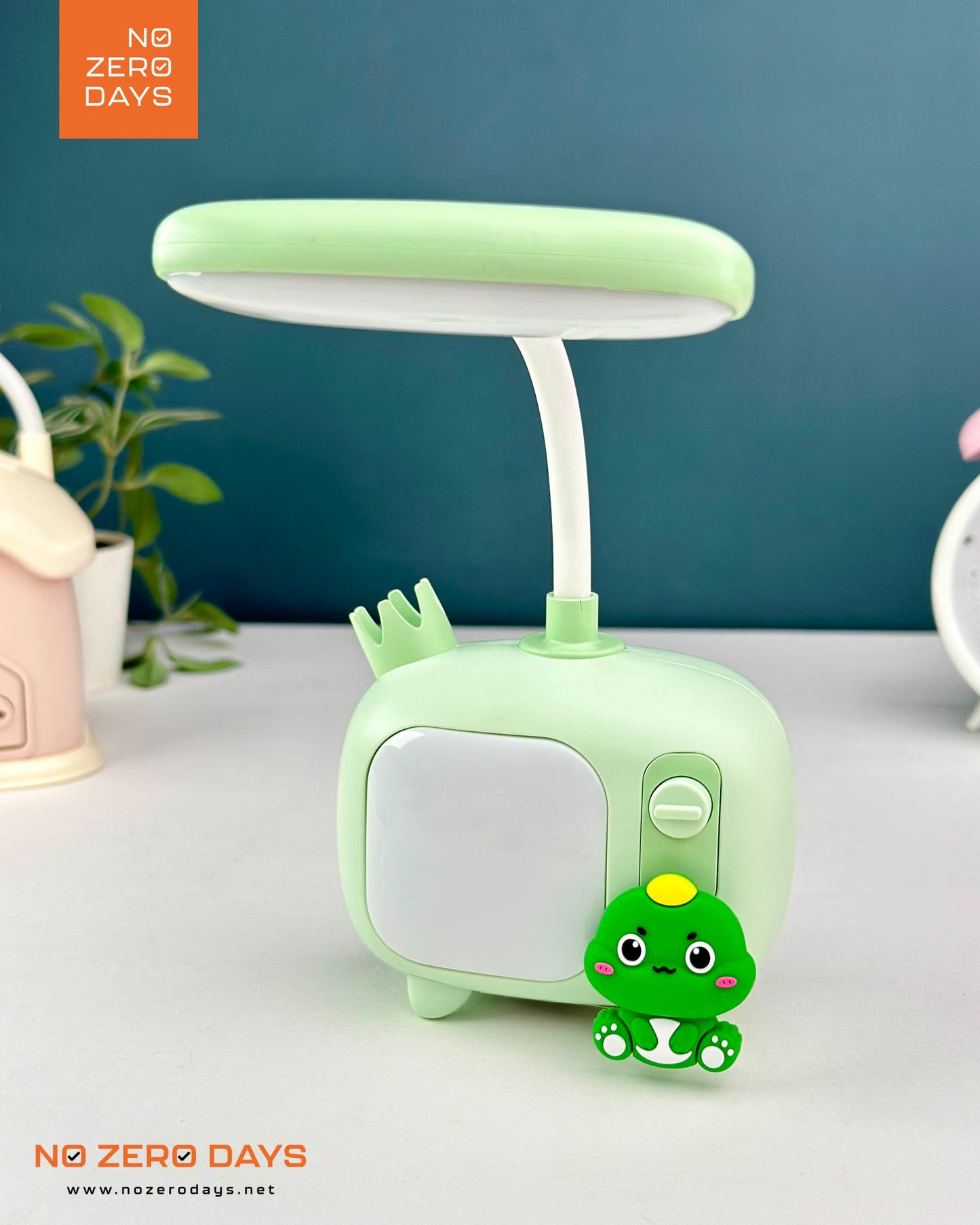 أباجورة ليد شحن شكل تلفزيون - أخضر