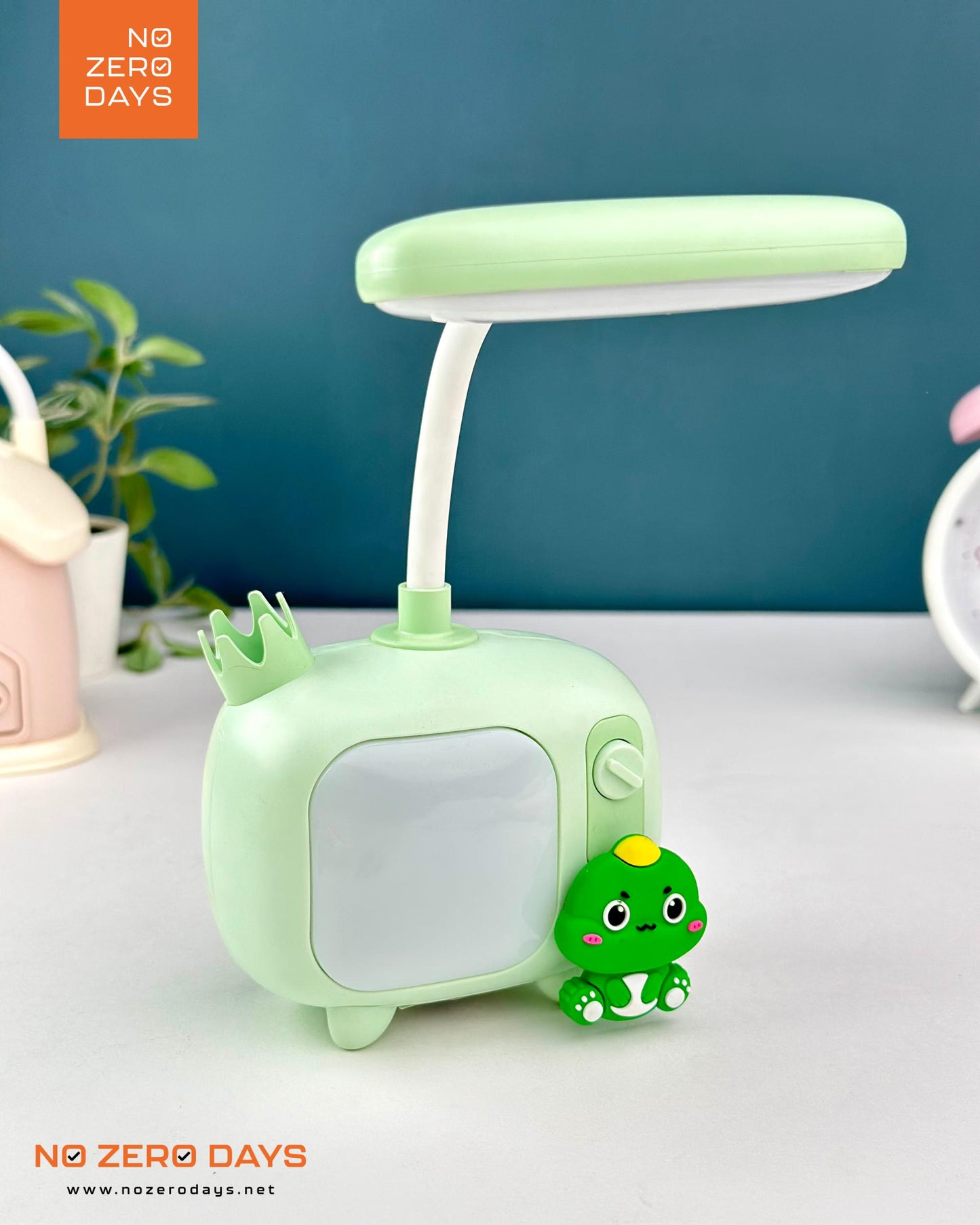 أباجورة ليد شحن شكل تلفزيون - أخضر