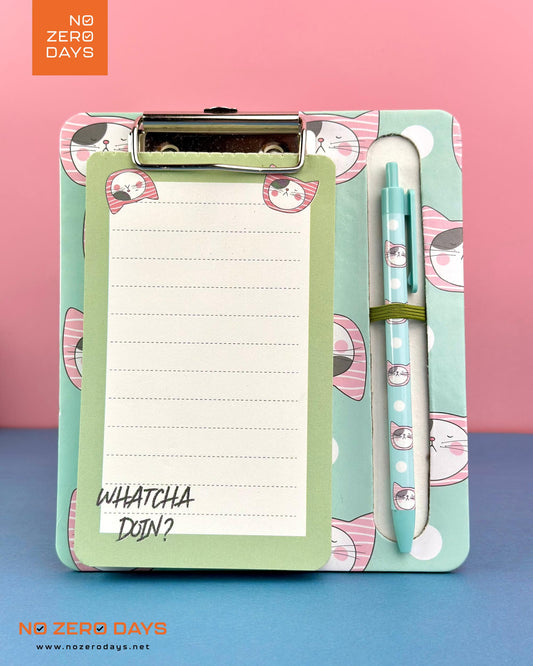 طقم كليب بورد + قلم + To do List (أخضر)