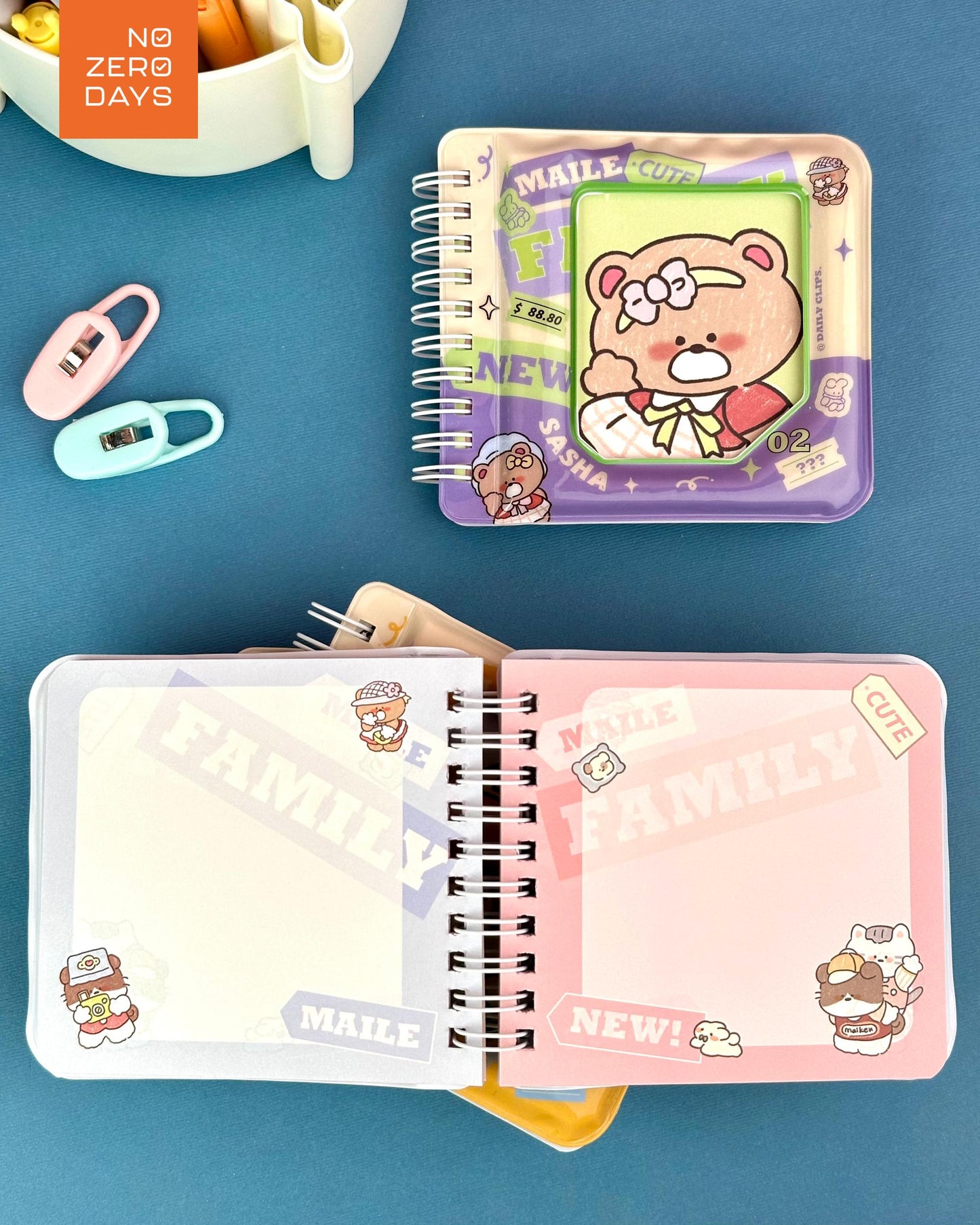 نوت بوك سلك غلاف مجسم بارز - أشكال حيوانات