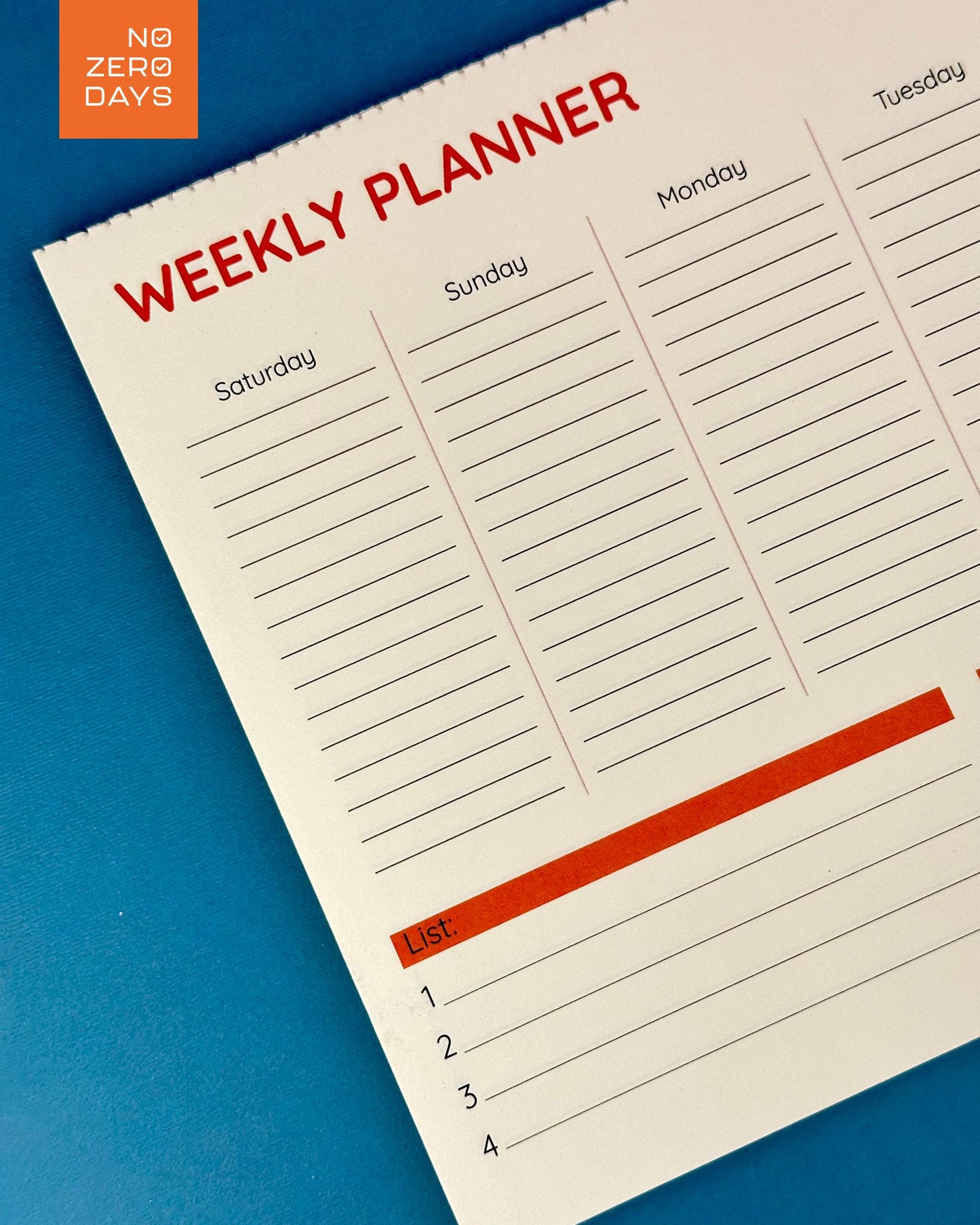 مخطط أسبوعي 52 ورقة مقاس A4