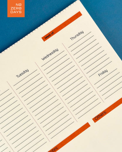 مخطط أسبوعي 52 ورقة مقاس A4