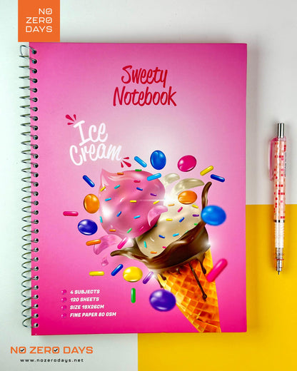 كشكول سلك سويتي 120 ورقة هارد كفر