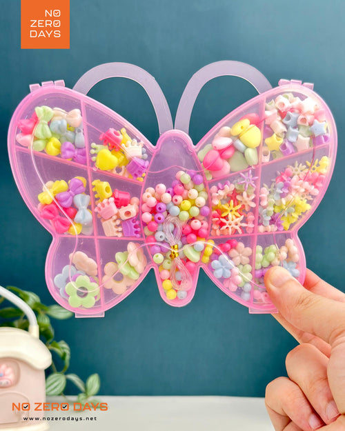 علبة خرز مشكل - فراشة