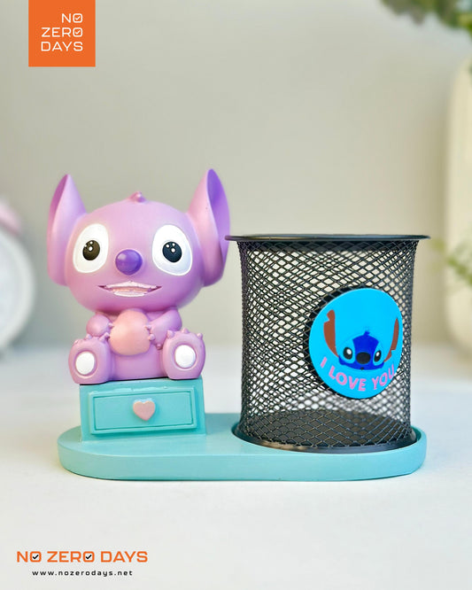 كوب أقلام معدن مجسم ستيتش - بنفسجي