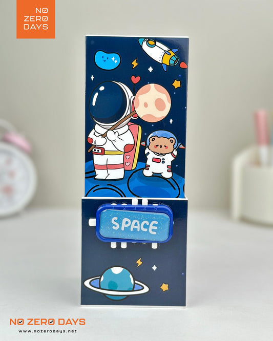 منظم مكتب بلاستيك بمراية وقفل - فضاء