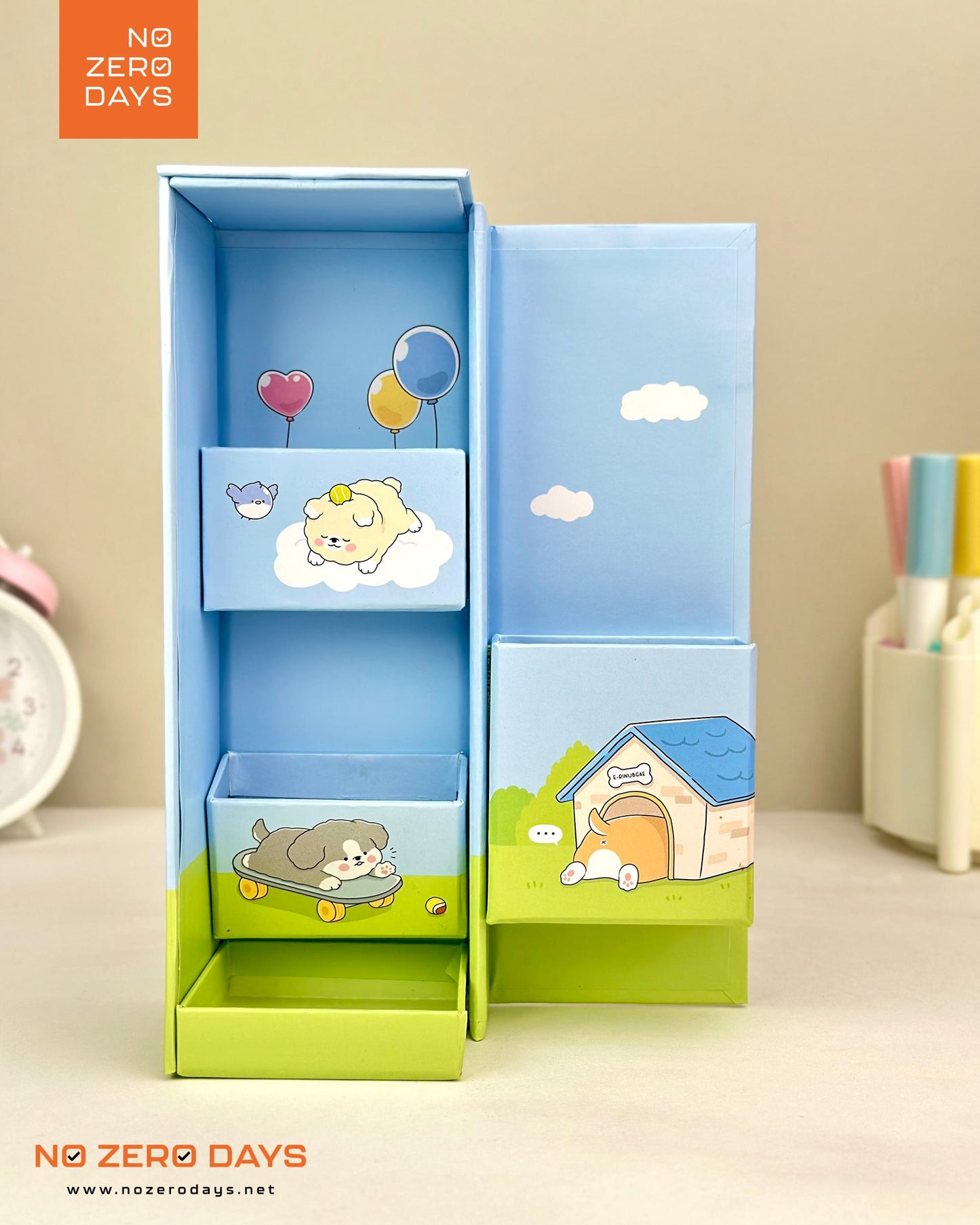 منظم مكتب كرتون مقوى - سماوي