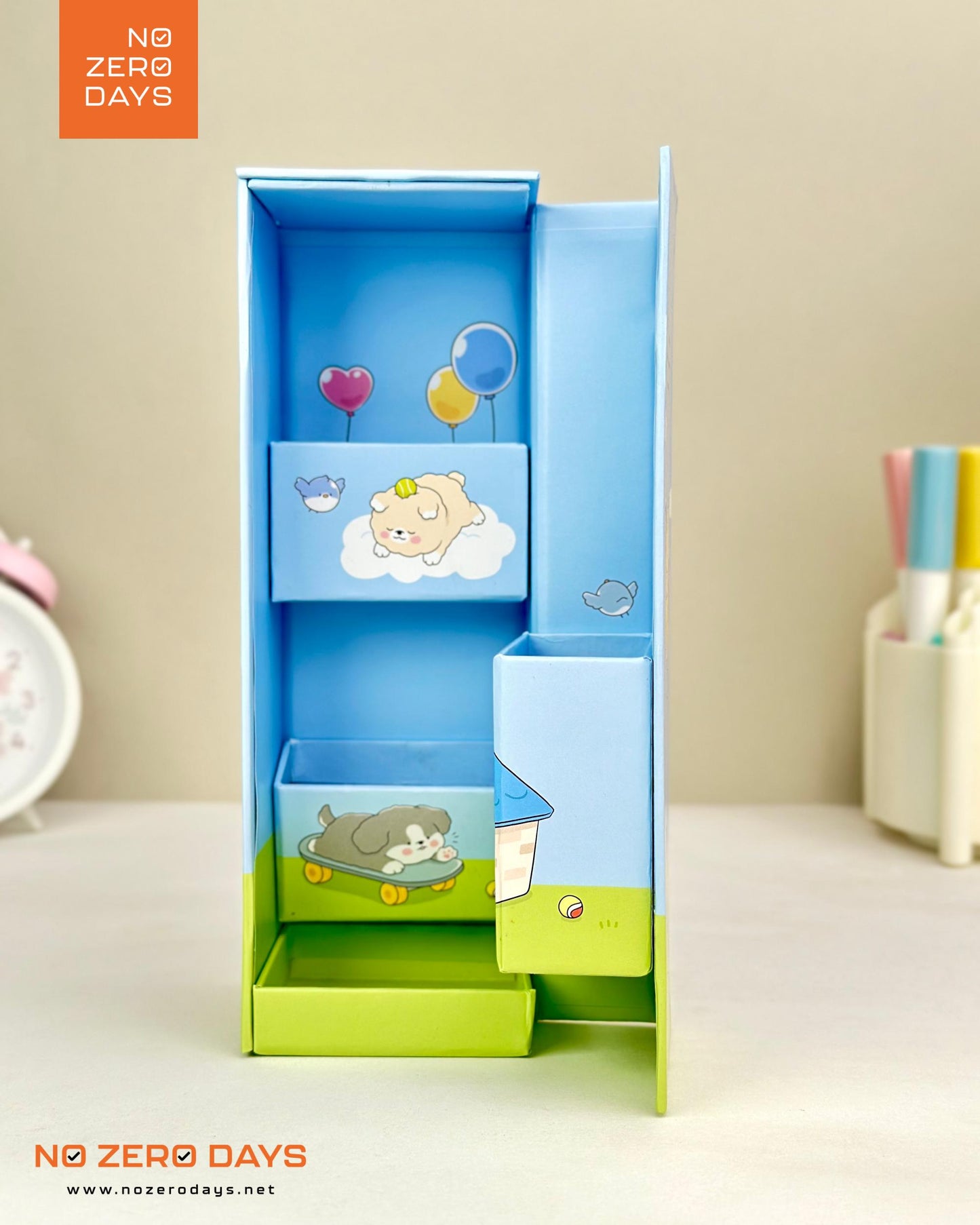 منظم مكتب كرتون مقوى - سماوي