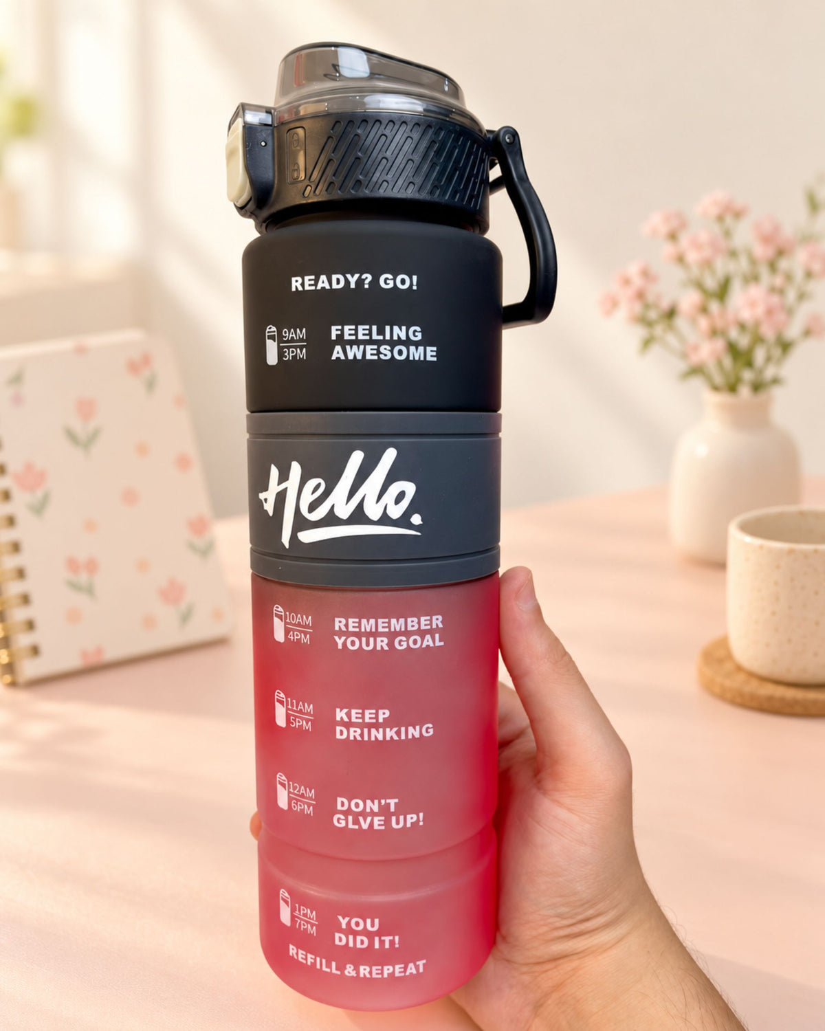 زجاجة مياه Hello سعة 1 لتر