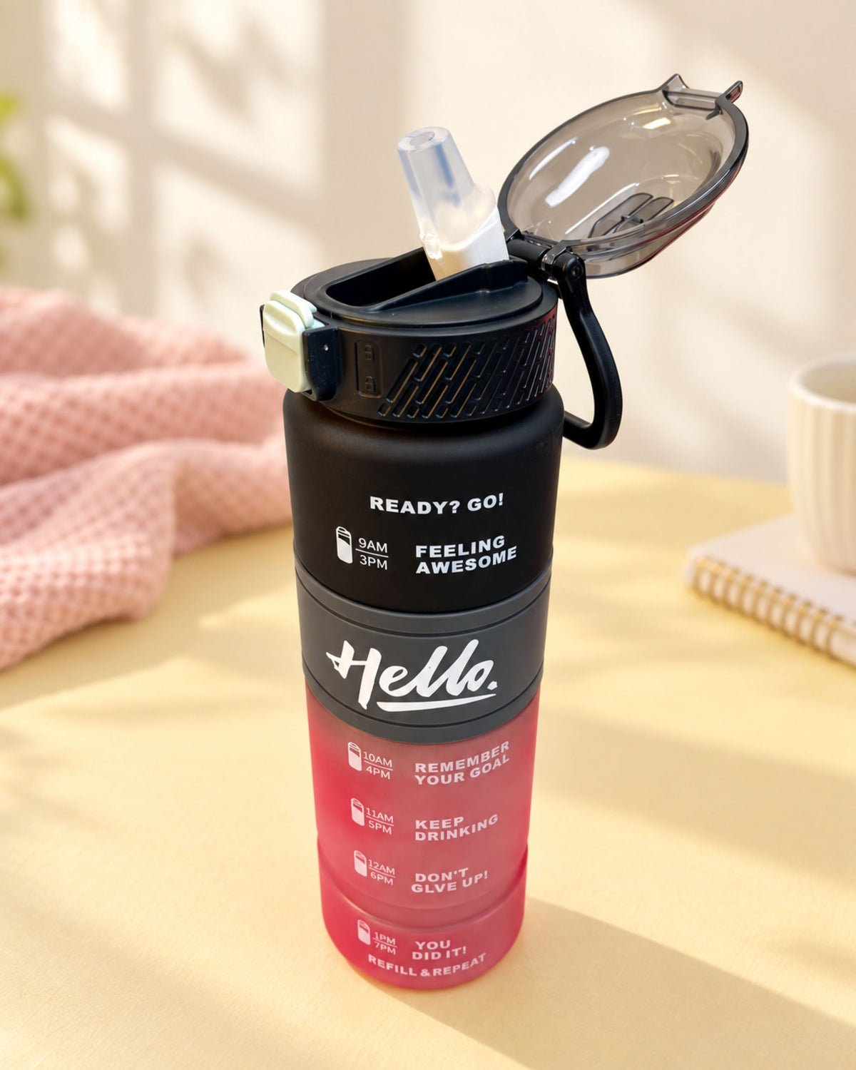 زجاجة مياه Hello سعة 1 لتر